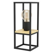 thumbnail: EGLO Libertad Tafellamp - E27 - 35 cm - Zwart/Bruin