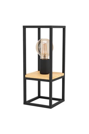 Libertad Tafellamp - E27 - 35 cm - Zwart/Bruin 