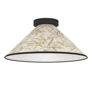 Oxpark Plafondlamp - E27 - Ø 42 cm - Zwart/Wit/Groen - Bamboe