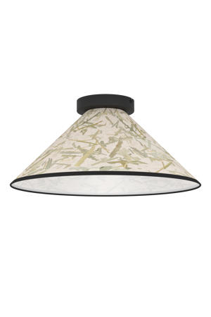 Oxpark Plafondlamp - E27 - Ø 42 cm - Zwart/Wit/Groen - Bamboe