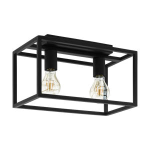 Eldrick Plafondlamp - E27 - 40 cm - Zwart  