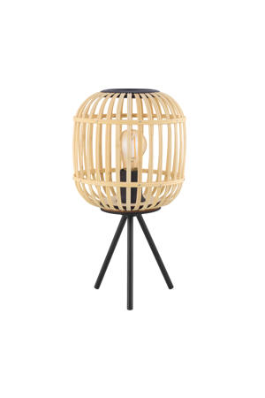 Bordesley Tafellamp - E27 - 40 cm - Zwart/Natuur