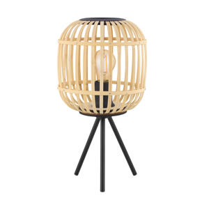 Bordesley Tafellamp - E27 - 40 cm - Zwart/Natuur