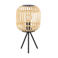 EGLO Bordesley Tafellamp - E27 - 40 cm - Zwart/Natuur