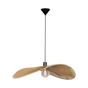 Siruela Hanglamp - E27 - 80 cm - Bruin/Zwart - Papier