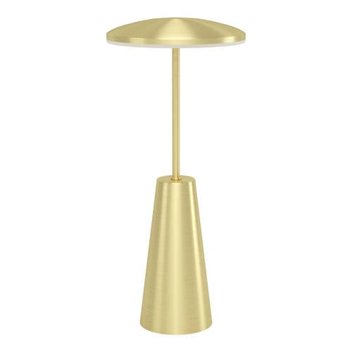 EGLO Piccola Tafellamp - Aanraakdimmer - Draadloos - 28 cm - Goud - Instelbaar wit licht - Oplaadbaar - Buiten en Binnen afbeelding