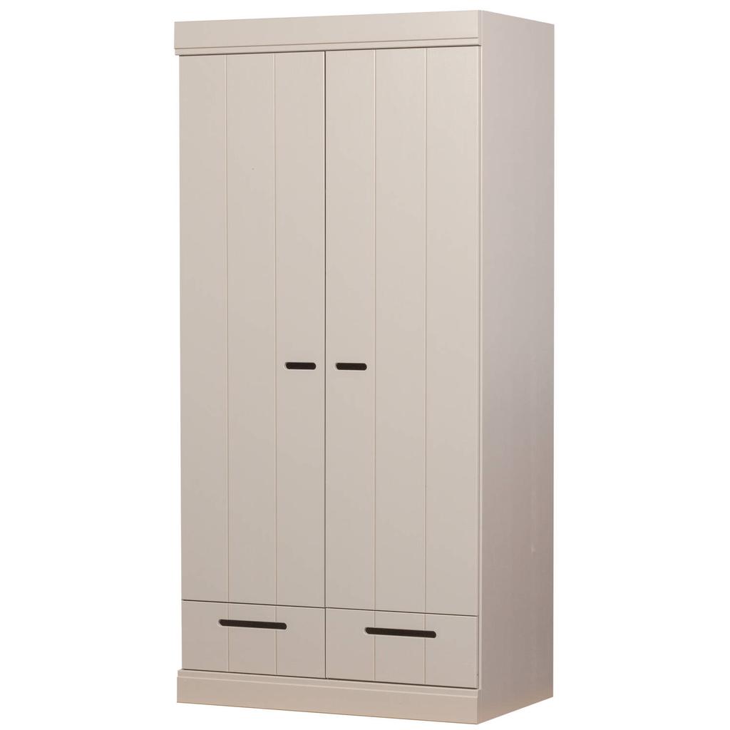 WOOOD WOOOD Connect Kledingkast 2-Deurs met lade - Grenen - Dust - 195x94x53