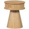 WOOOD WOOOD Karri Nachtkastje Rond - Hout - Naturel - 46x38x38