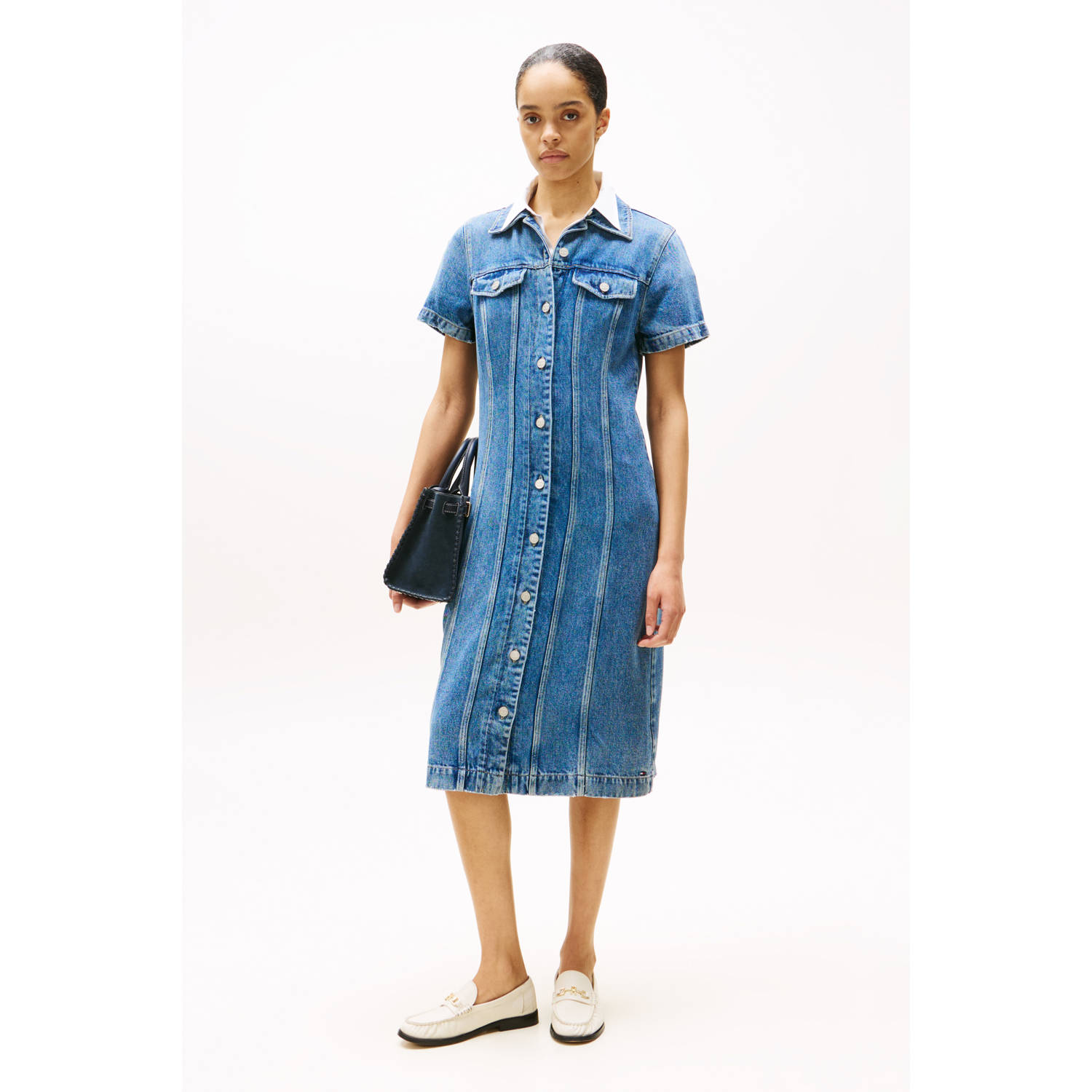 Tommy Hilfiger denim spijkerjurk medium blue denim
