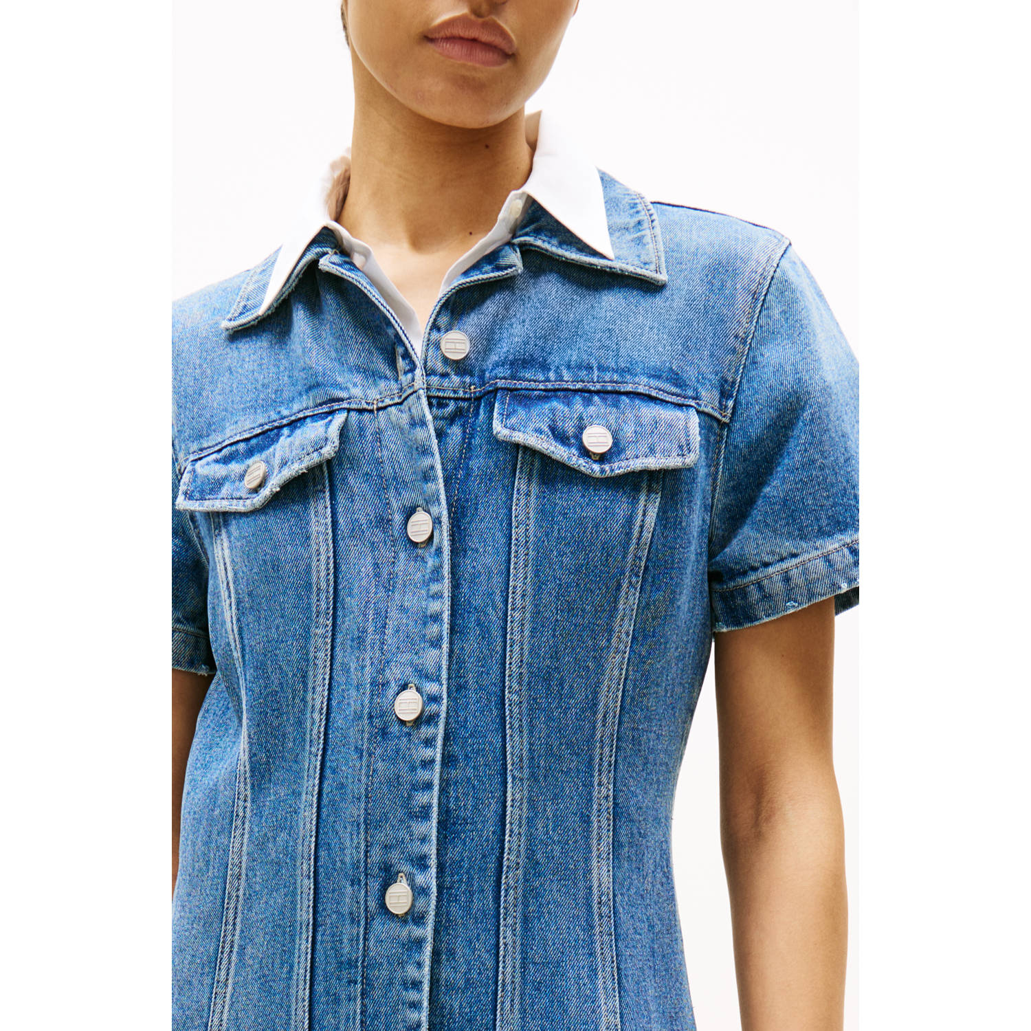 Tommy Hilfiger denim spijkerjurk medium blue denim