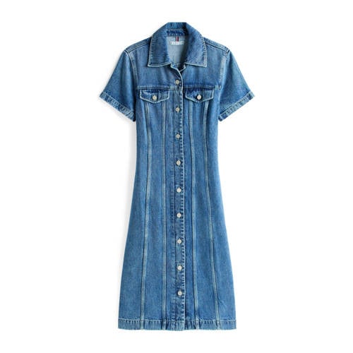 Tommy Hilfiger denim spijkerjurk medium blue denim afbeelding