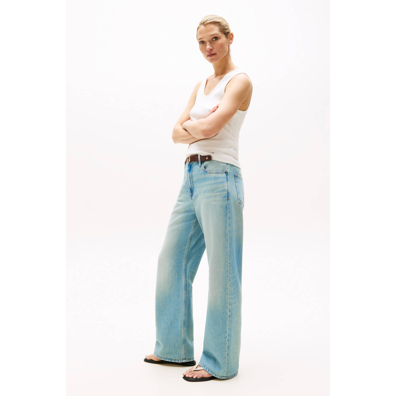 Tommy Hilfiger wide leg jeans light blue denim