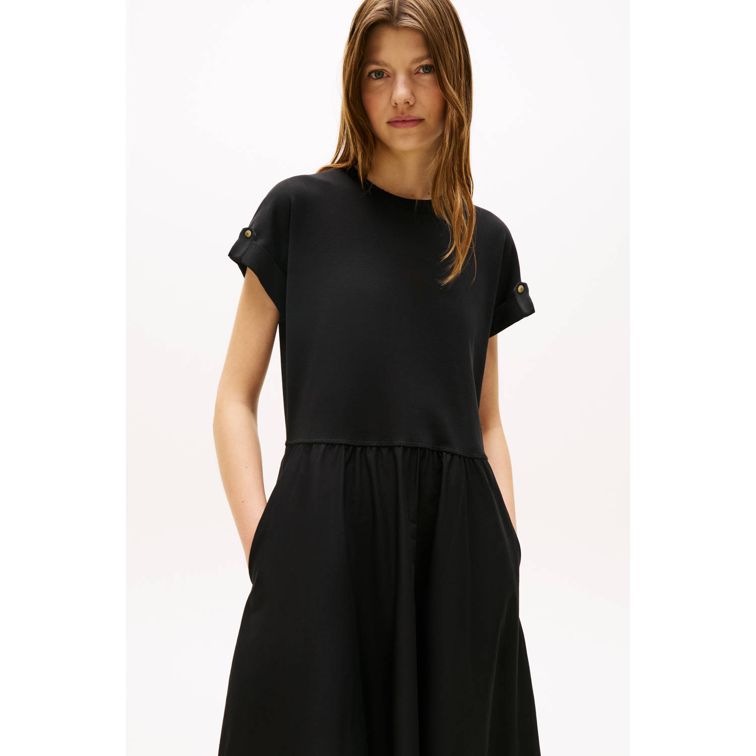 Tommy Hilfiger midi jurk zwart