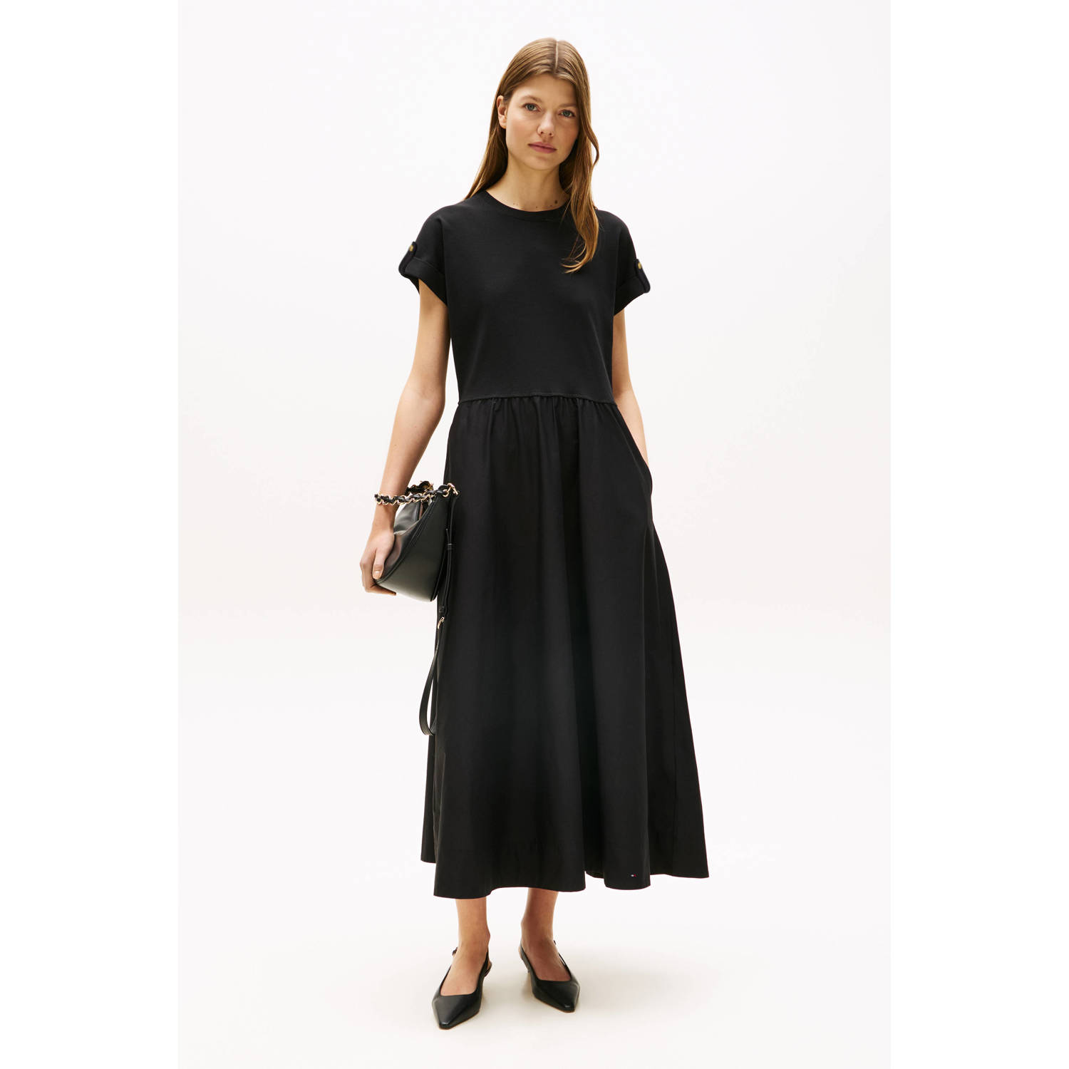 Tommy Hilfiger midi jurk zwart