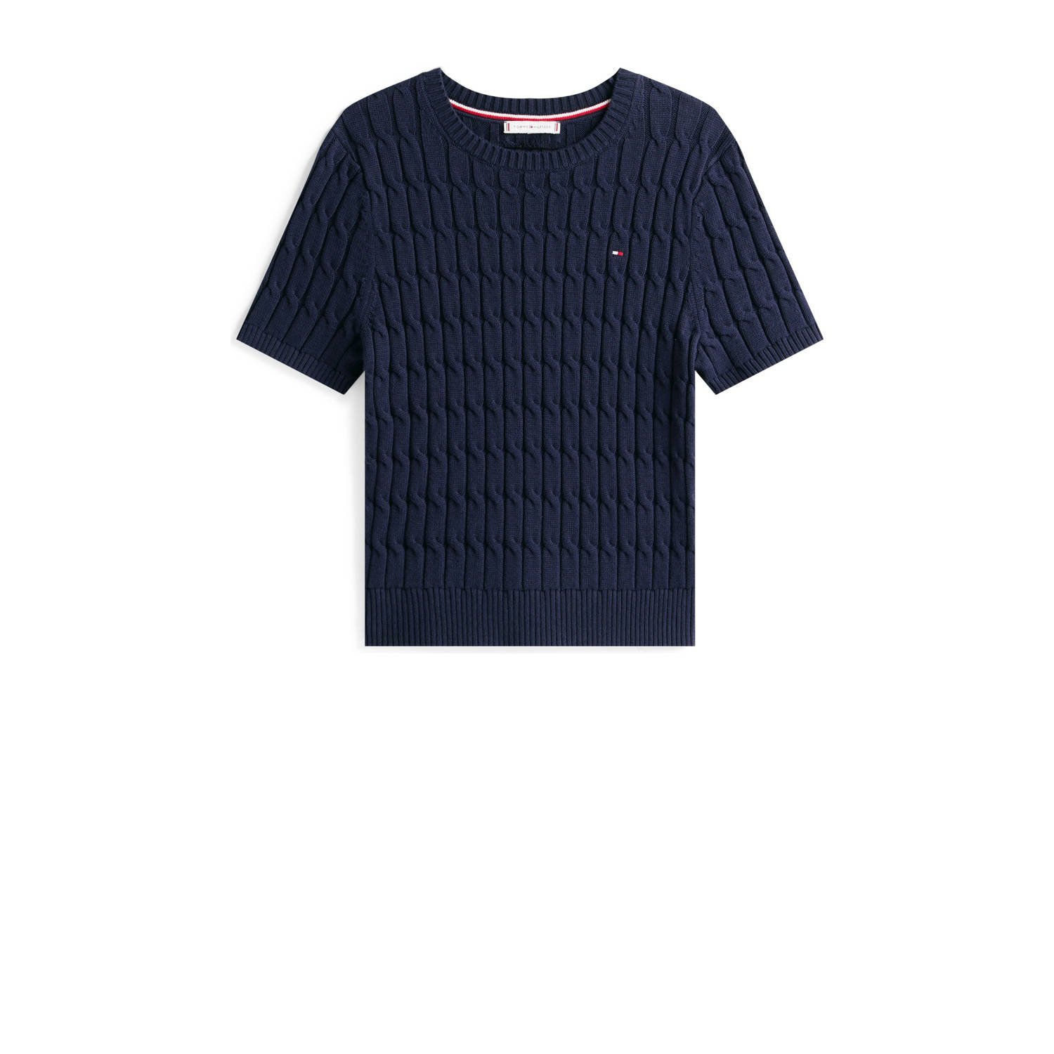 Tommy Hilfiger gebreide trui blauw met kabels