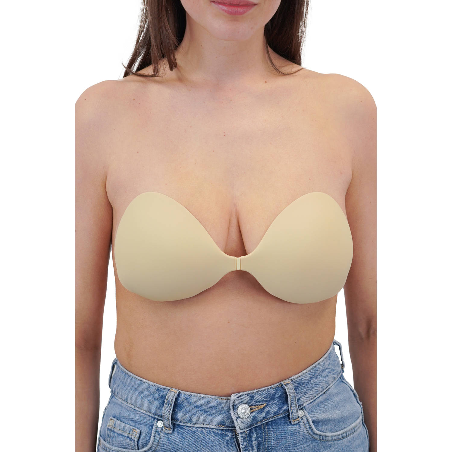 MAGIC Bodyfashion voorgevormde strapless plak bh My Magic beige
