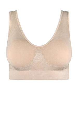 seamless voorgevormde bh top Shimmer beige