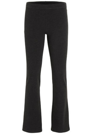 flared fleece legging donkergrijs melange