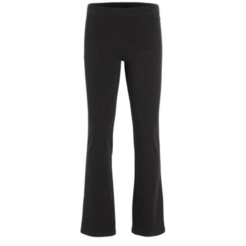 anytime flared fleece legging donkergrijs melange afbeelding