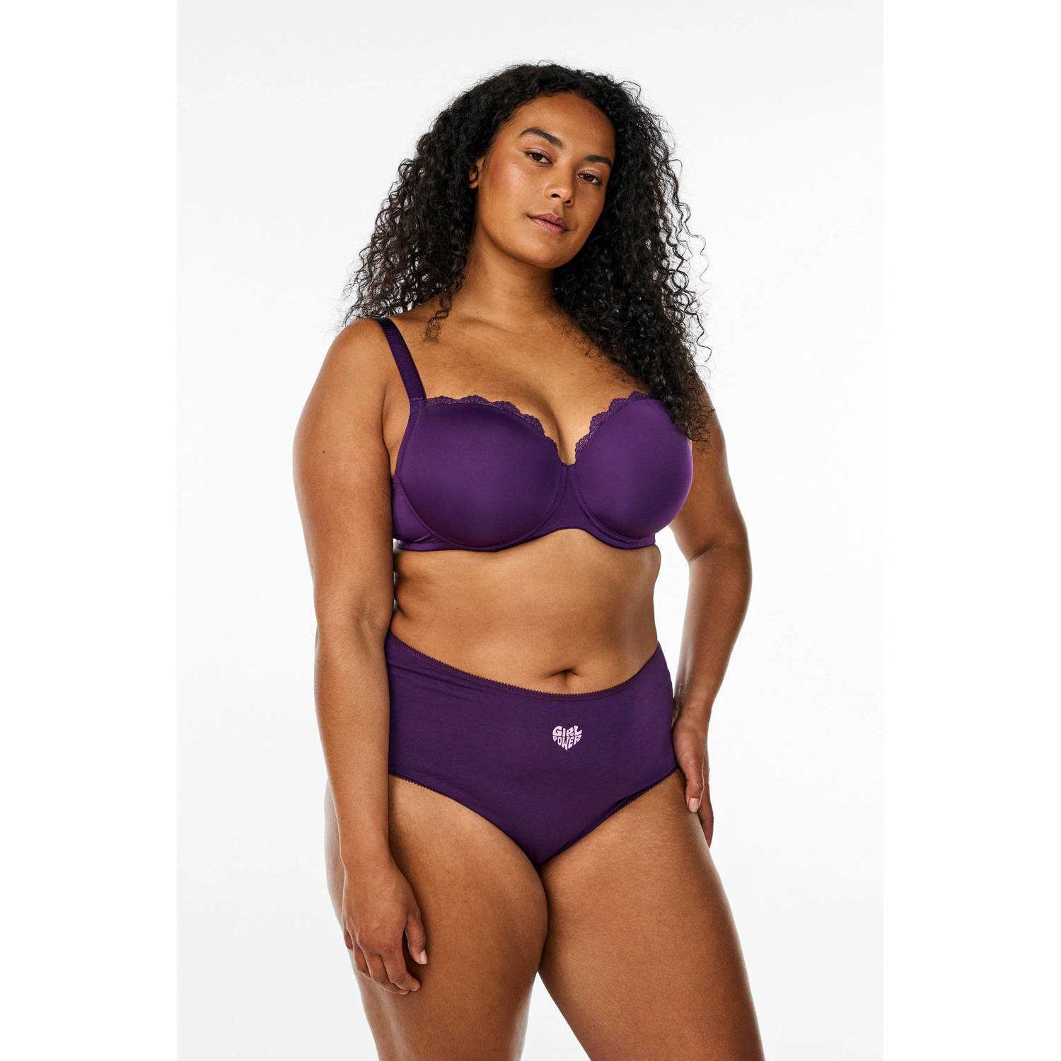 Zizzi hipster LWEEK (set van 7) paars roze zwart