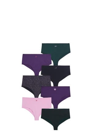 hipster LWEEK (set van 7) paars/roze/zwart