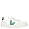 Veja Small V-90 leren sneakers wit/groen