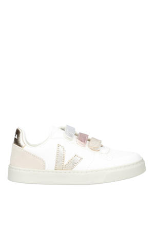 Small V-10  leren sneakers wit