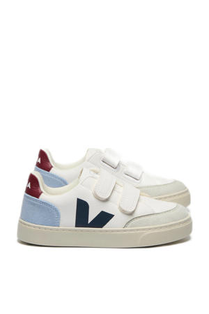 SMALL V-12  leren sneakers wit/blauw/rood