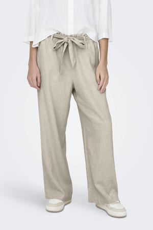 wide leg regular waist broek