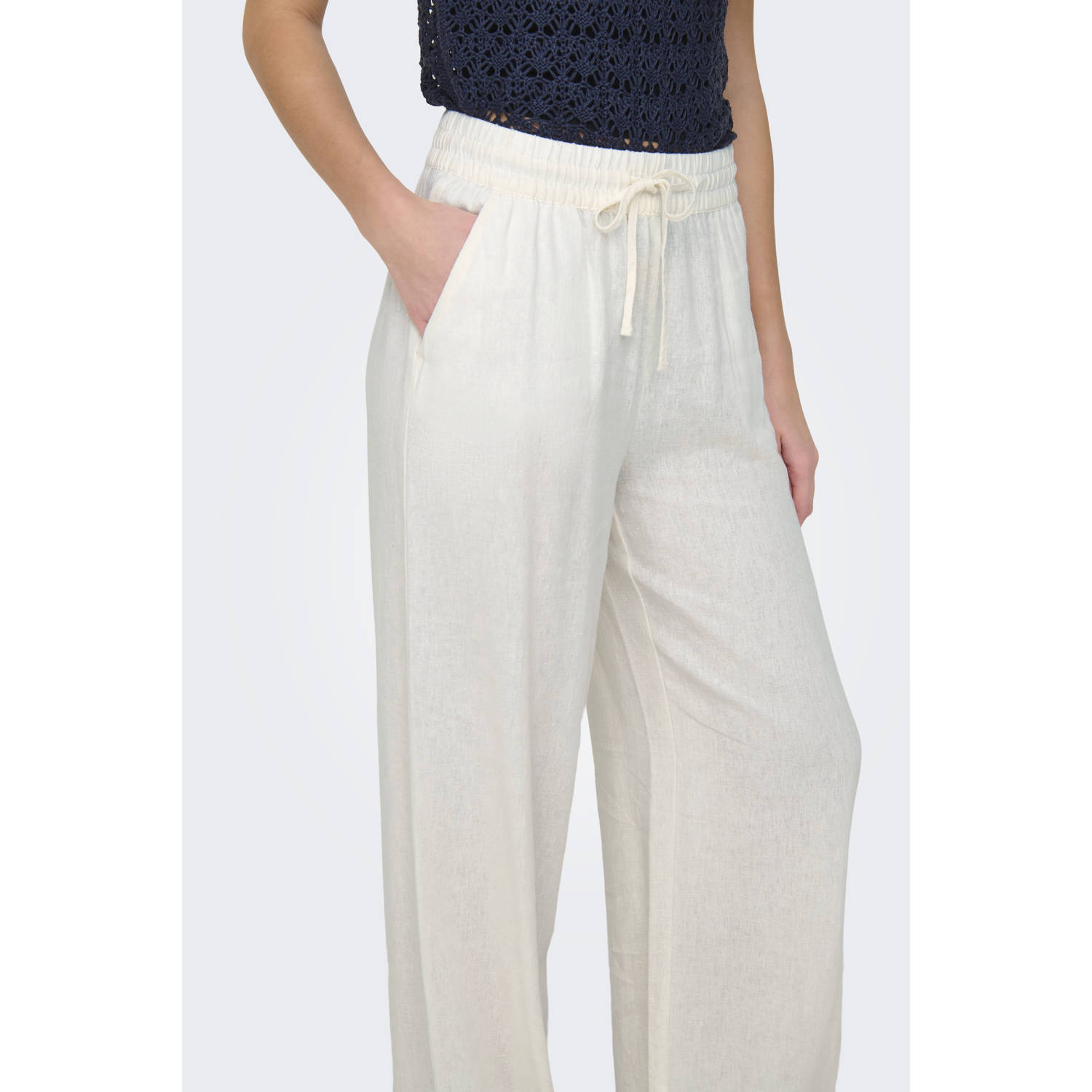 JDY Linnen broek SAY LINEN HW WIDE PANT WVN NOOS