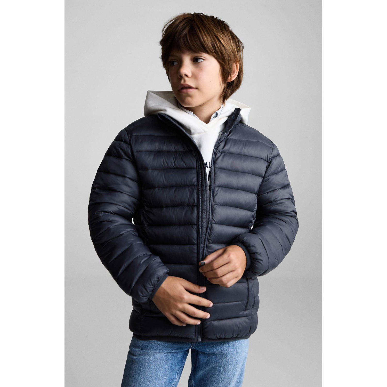 Mango Kids gewatteerde jas marine