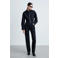 Mango denim straight jumpsuit dark blue denim