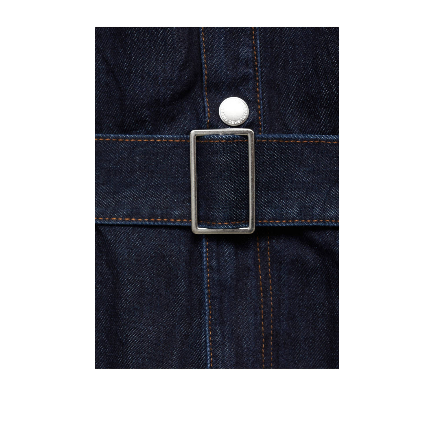 Mango straight jumpsuit dark blue denim