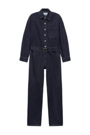 thumbnail: Mango denim straight jumpsuit dark blue denim