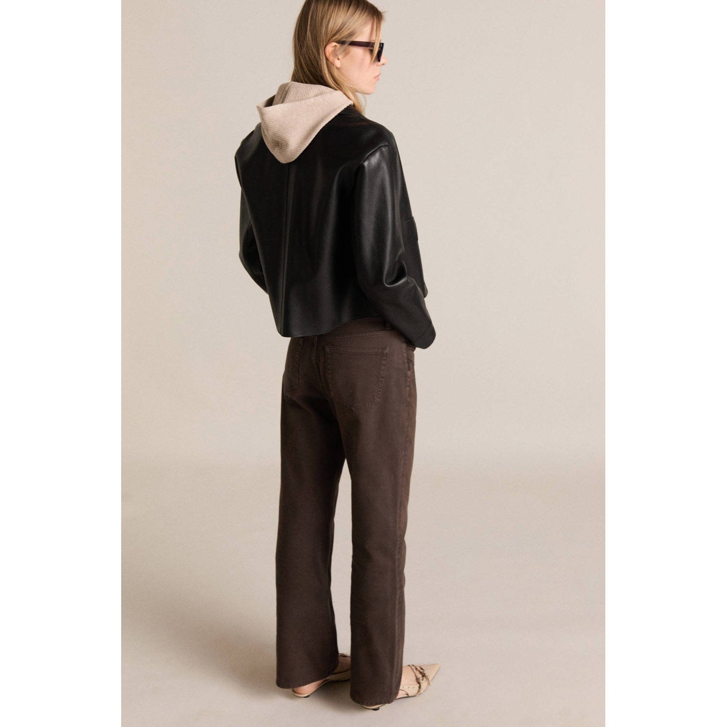 Mango jeans donkerbruin