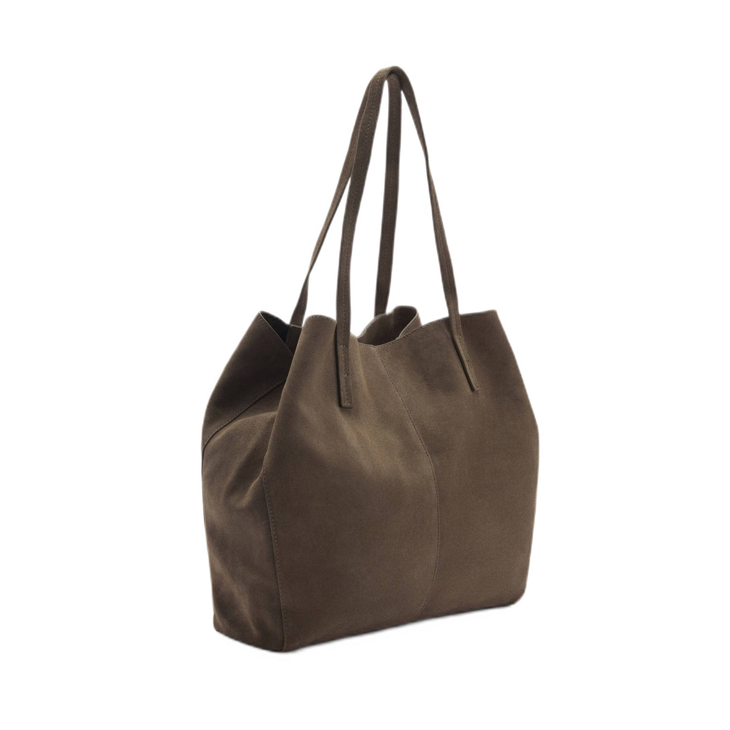 Mango suede shopper kaki