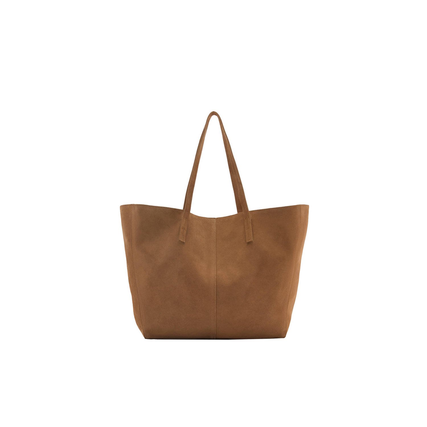 Mango suede shopper cognac