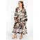 YOEK gebloemde jurk Plus Size - bruin