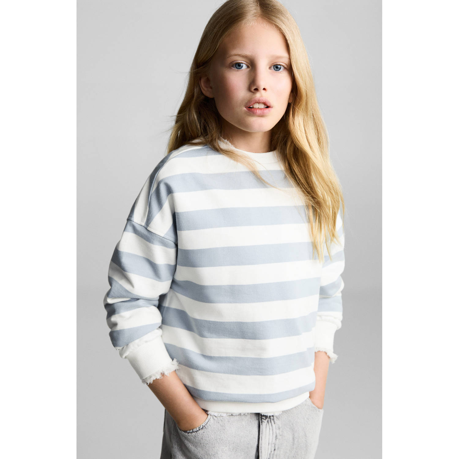 Mango Kids sweater lichtblauw