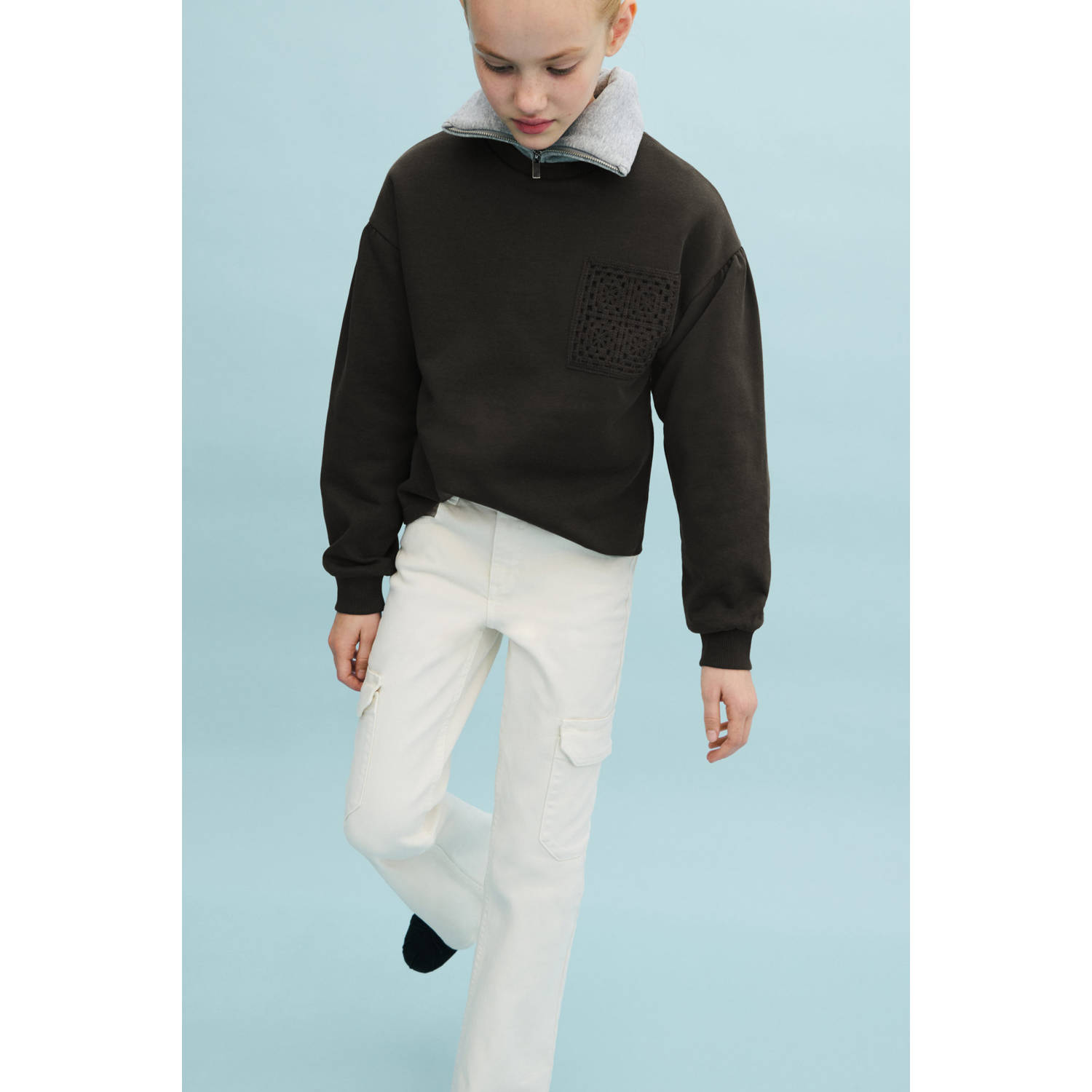 Mango Kids sweater antraciet