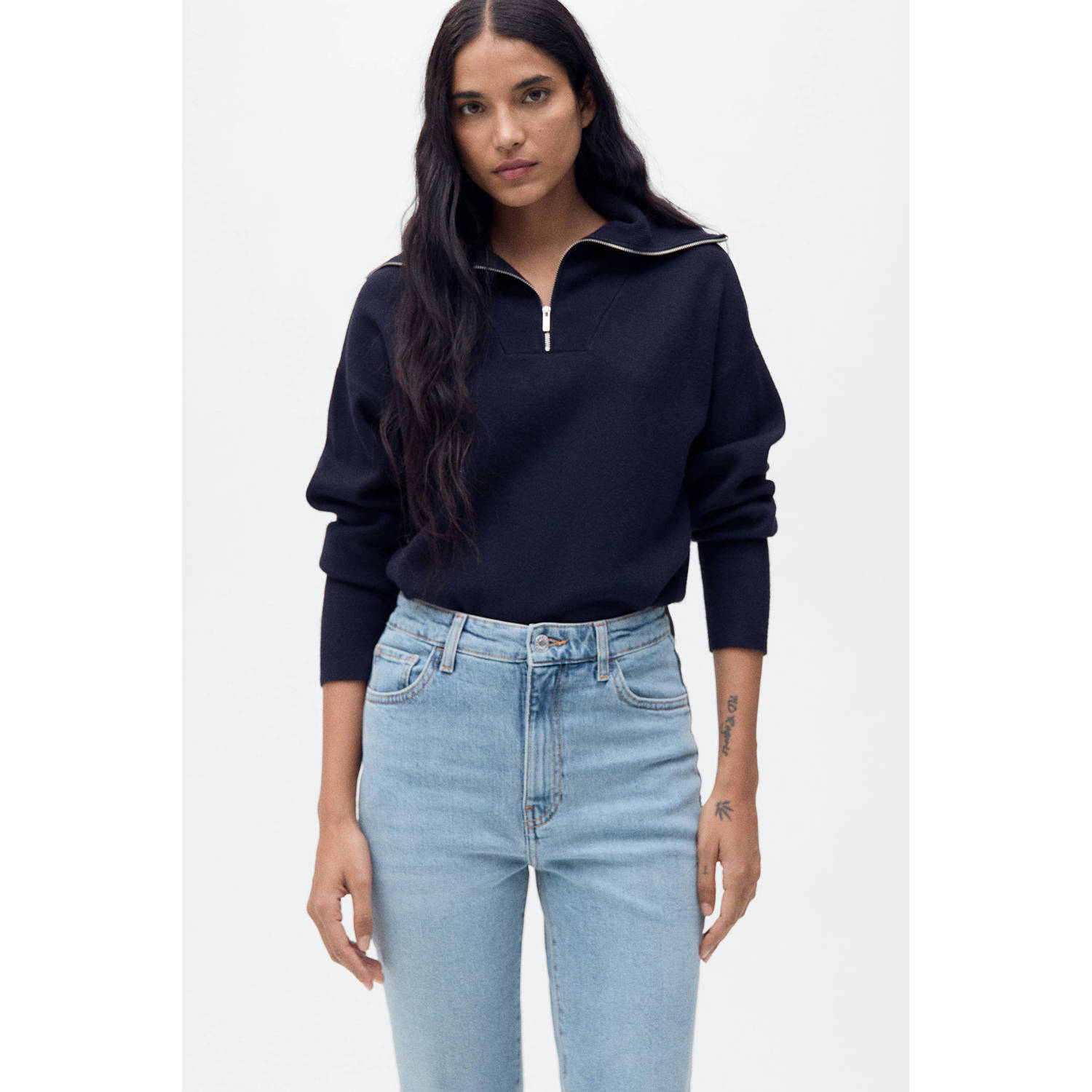 Mango slim fit jeans light blue denim