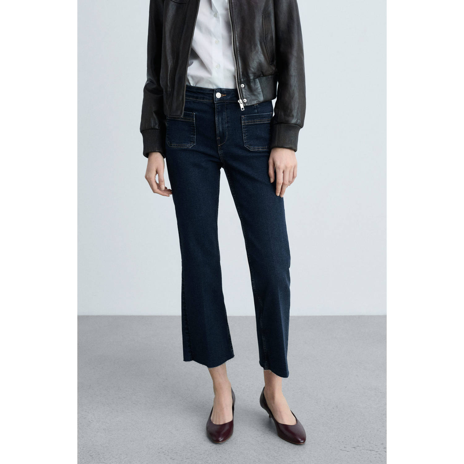 Mango flared jeans dark blue denim