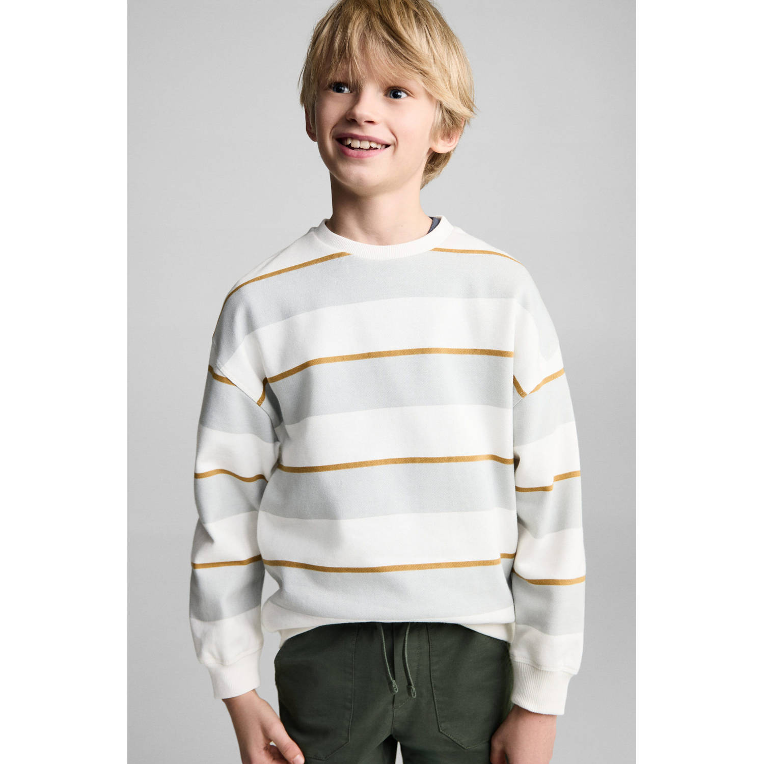Mango Kids casual broek donkergroen