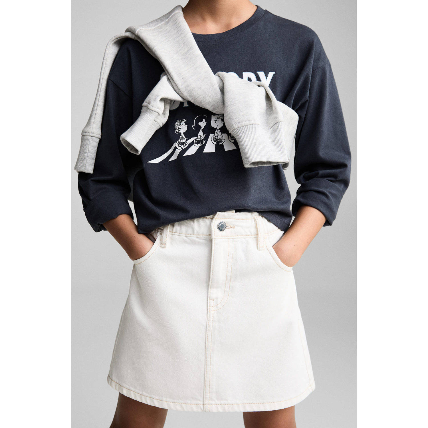 Mango Kids spijkerrok wit