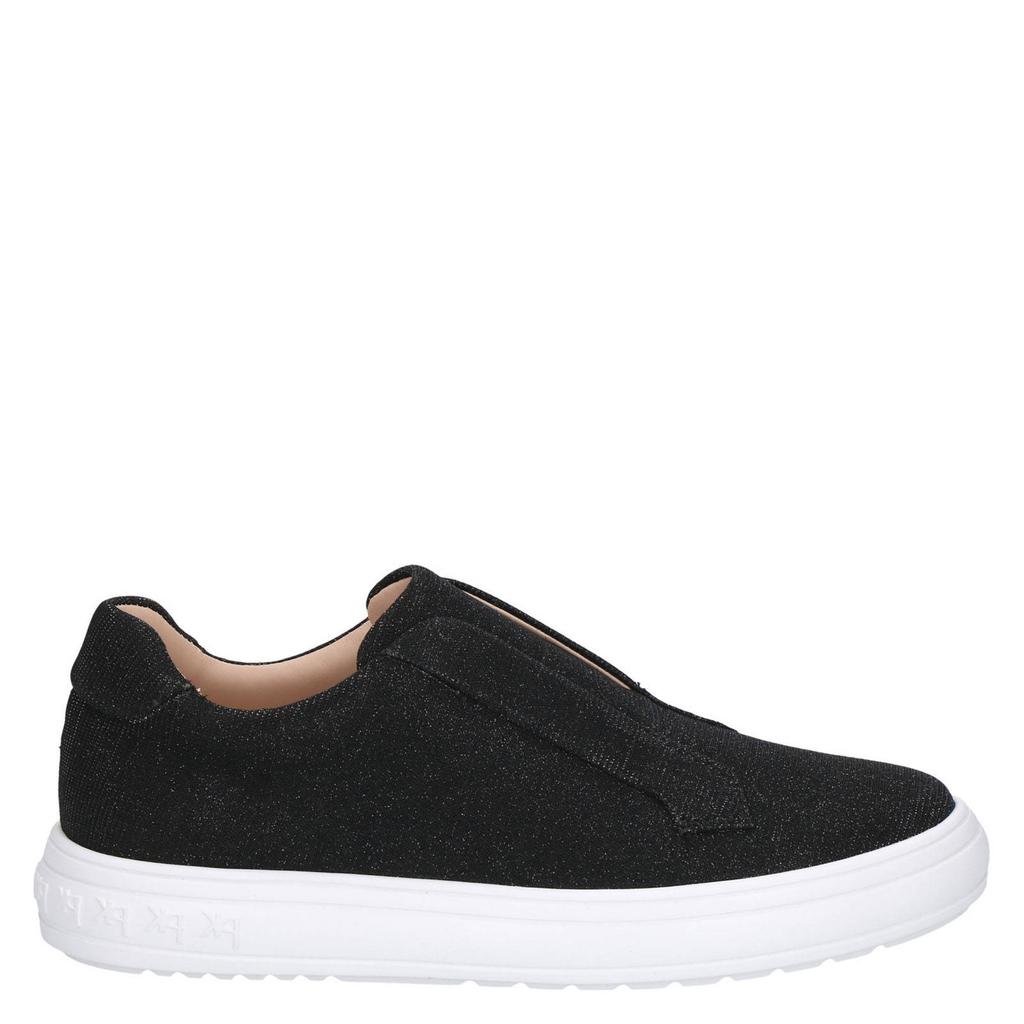 Zwarte dames Peter Kaiser Rimini suède slip-on met elastische inzet