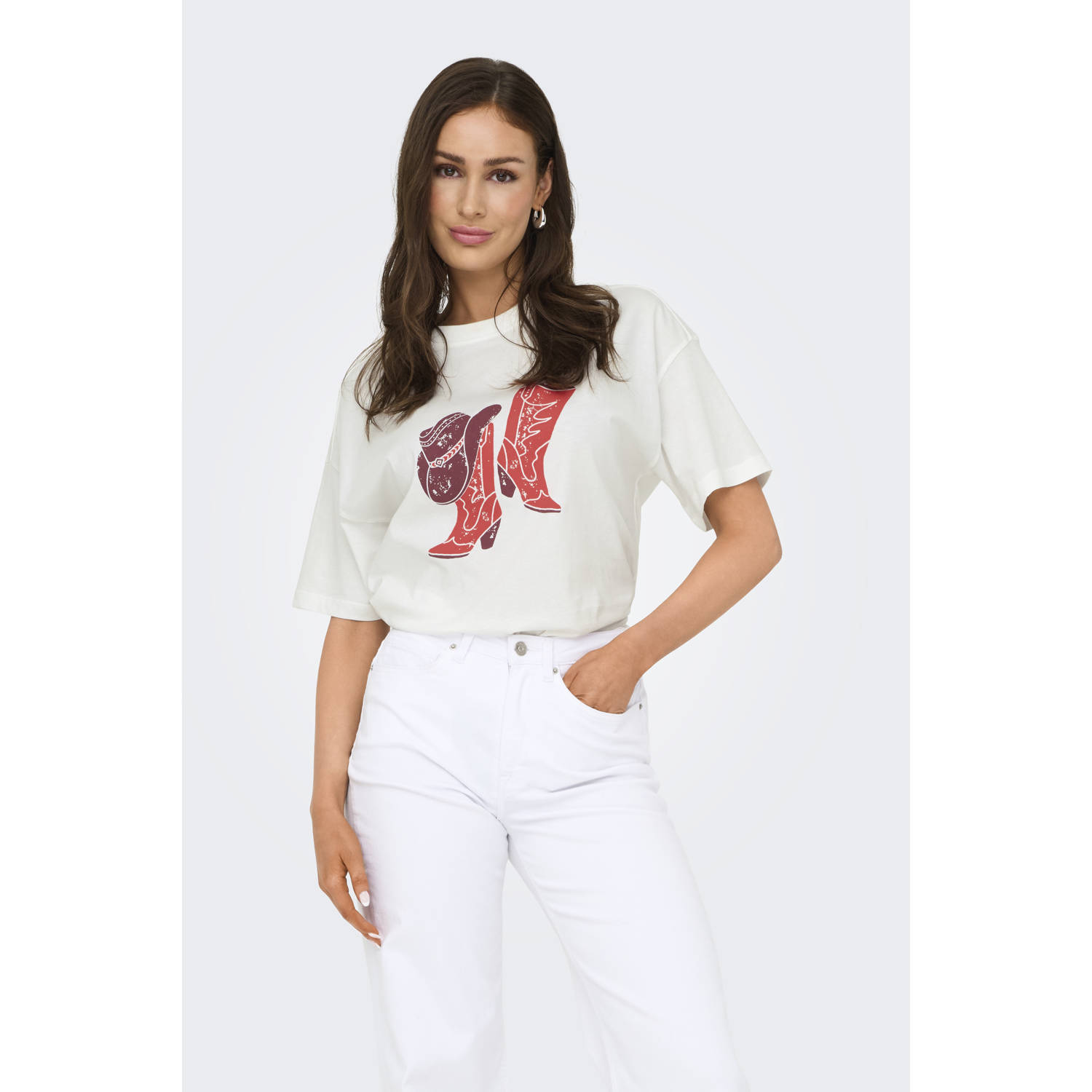 JDY T-shirt ecru