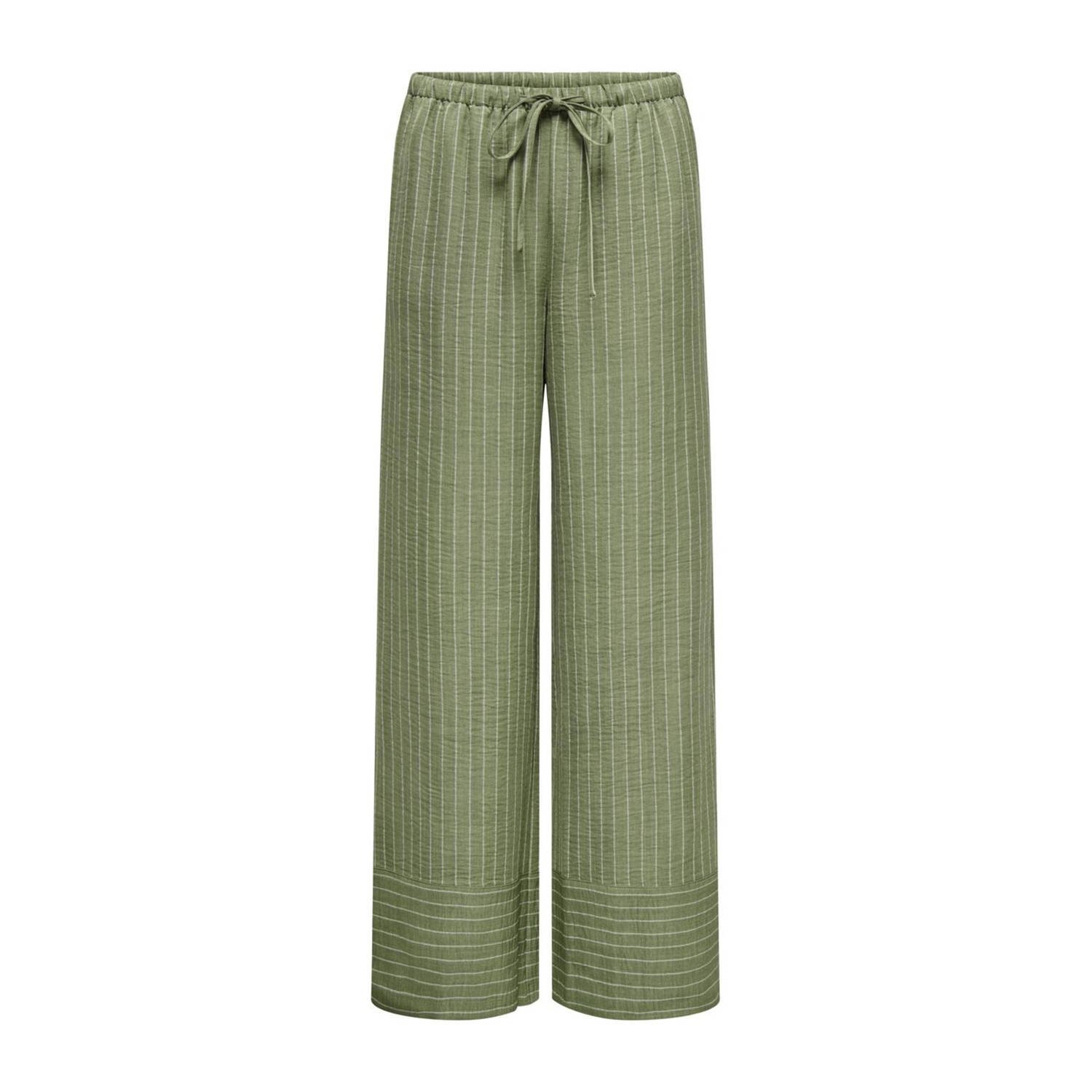 JDY straight regular waist pantalon olijfgroen