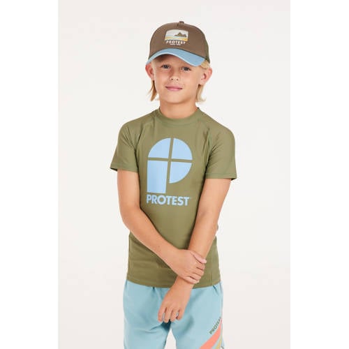 Protest UV T-shirt PRTBERENTS JR olijfgroen
