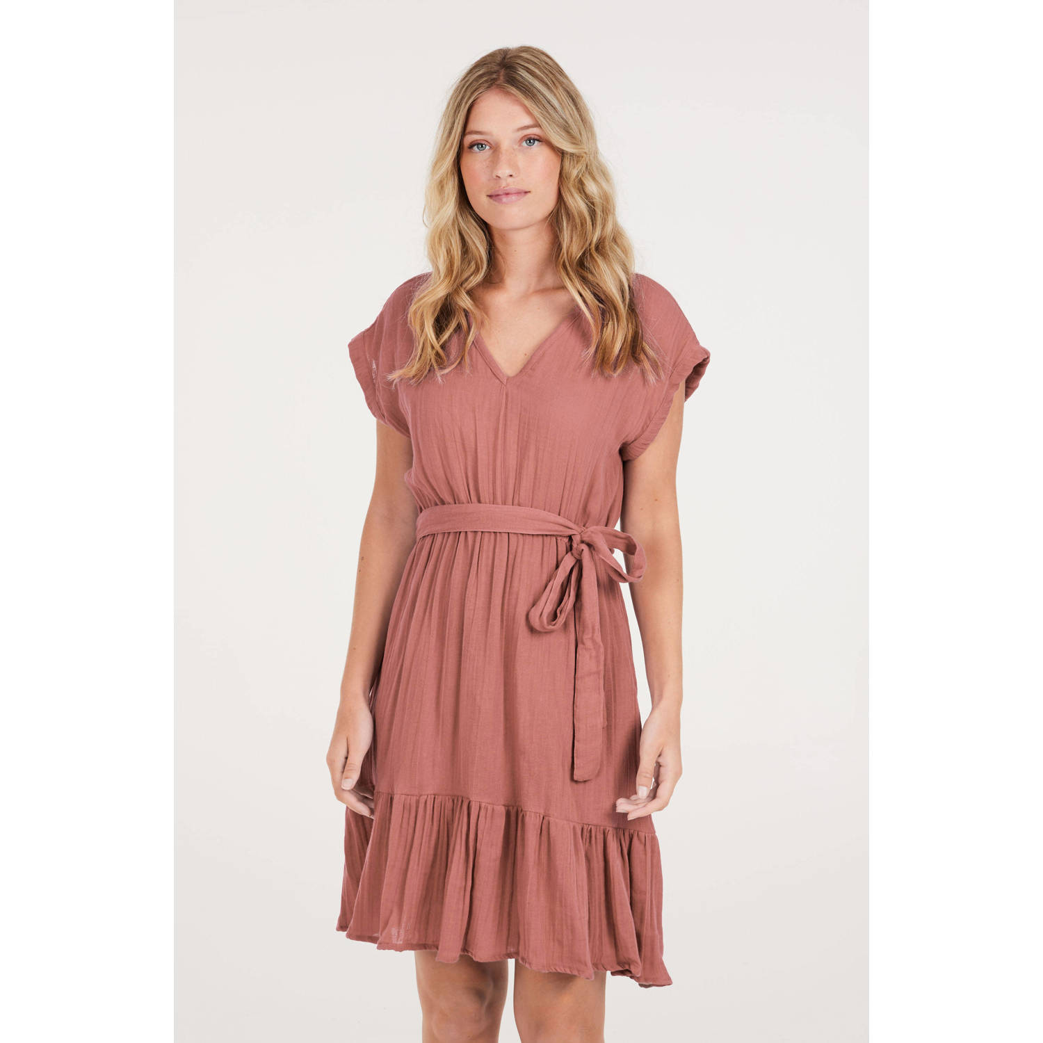 Protest midi jurk roze