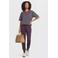 Anytime fleece joggingbroek paars melange